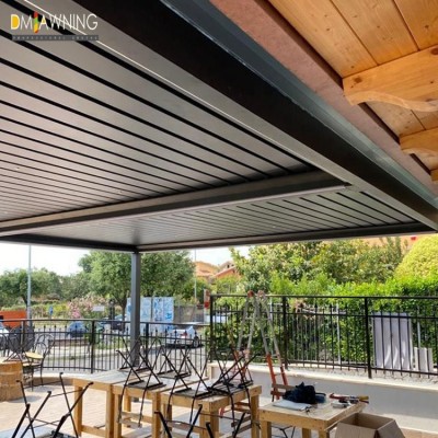 Remote Control Customized Louver Roof System Waterproof Aluminium Outdoor Pergola