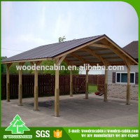 Cheap price prefab wooden carport/2 car wooden carport for sale