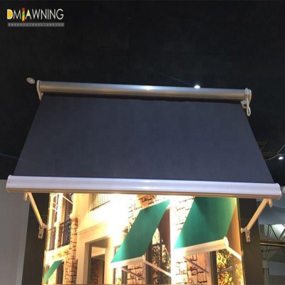 Arm adjustable retractable awning window sunshade drop arm awning